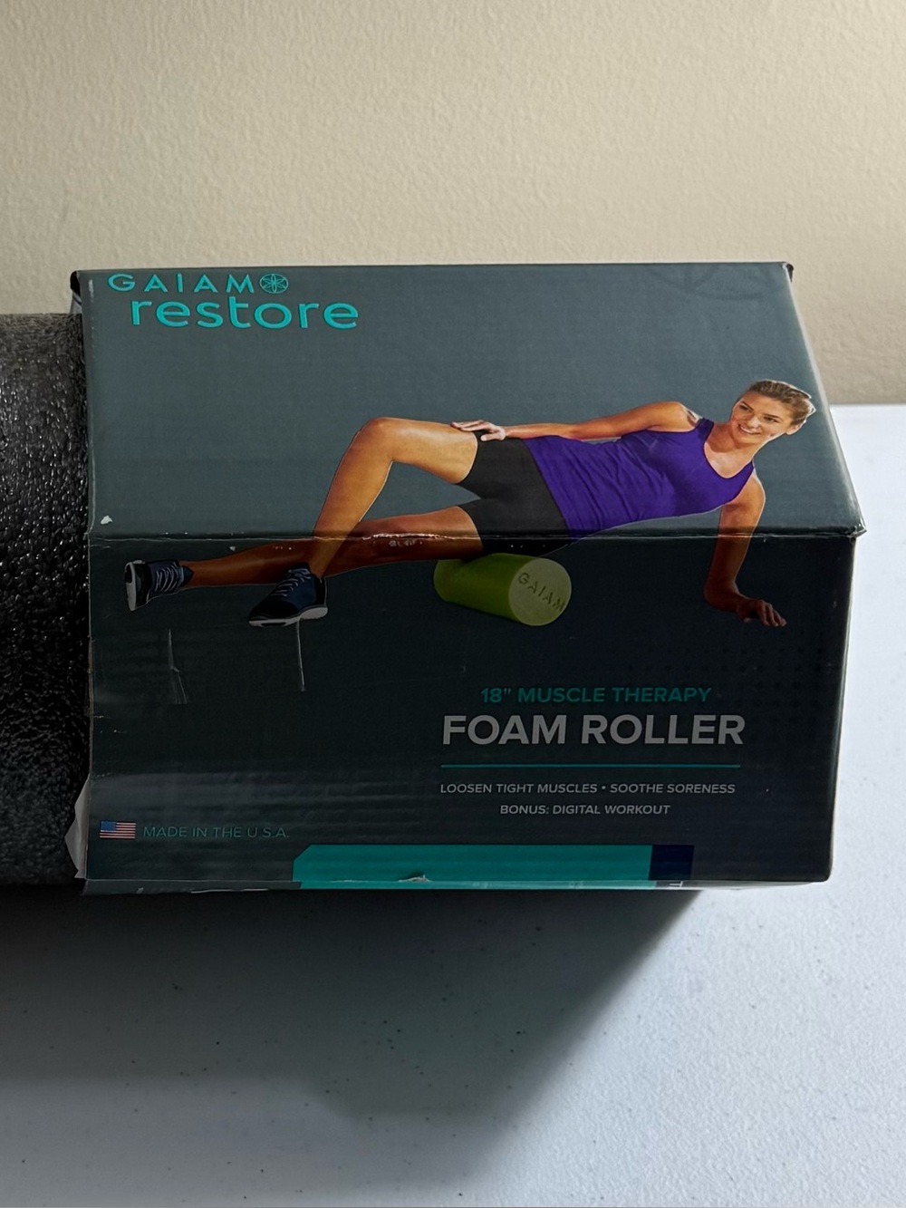 GAIAM Gray Foam Roller for Muscle Therapy